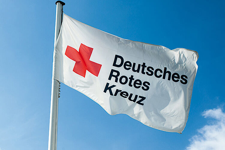 Die Fahne des DRK Die Fahne des DRK